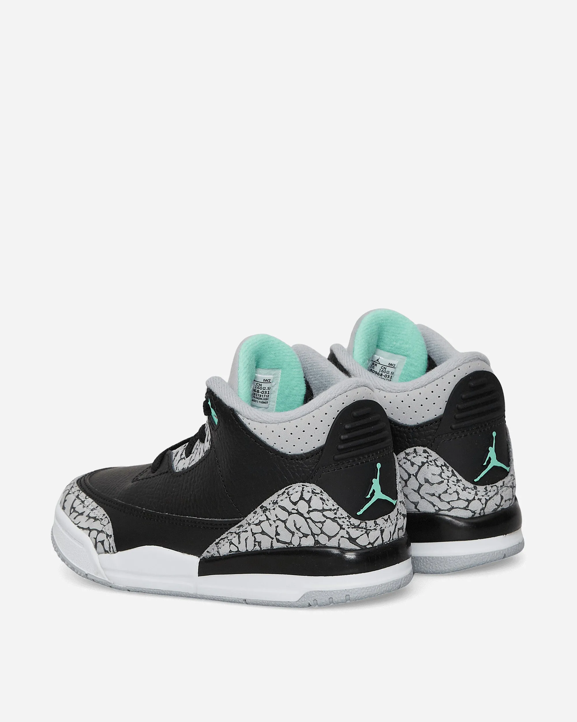 Air Jordan 3 Retro (TD) Sneakers Black / Green Glow