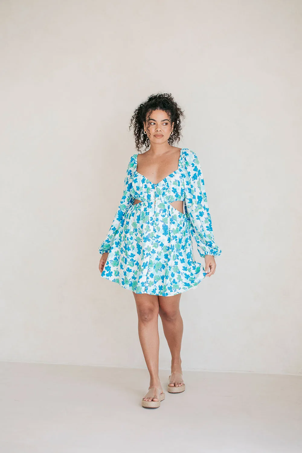 Backless Florian Dress - Brushed Floral
