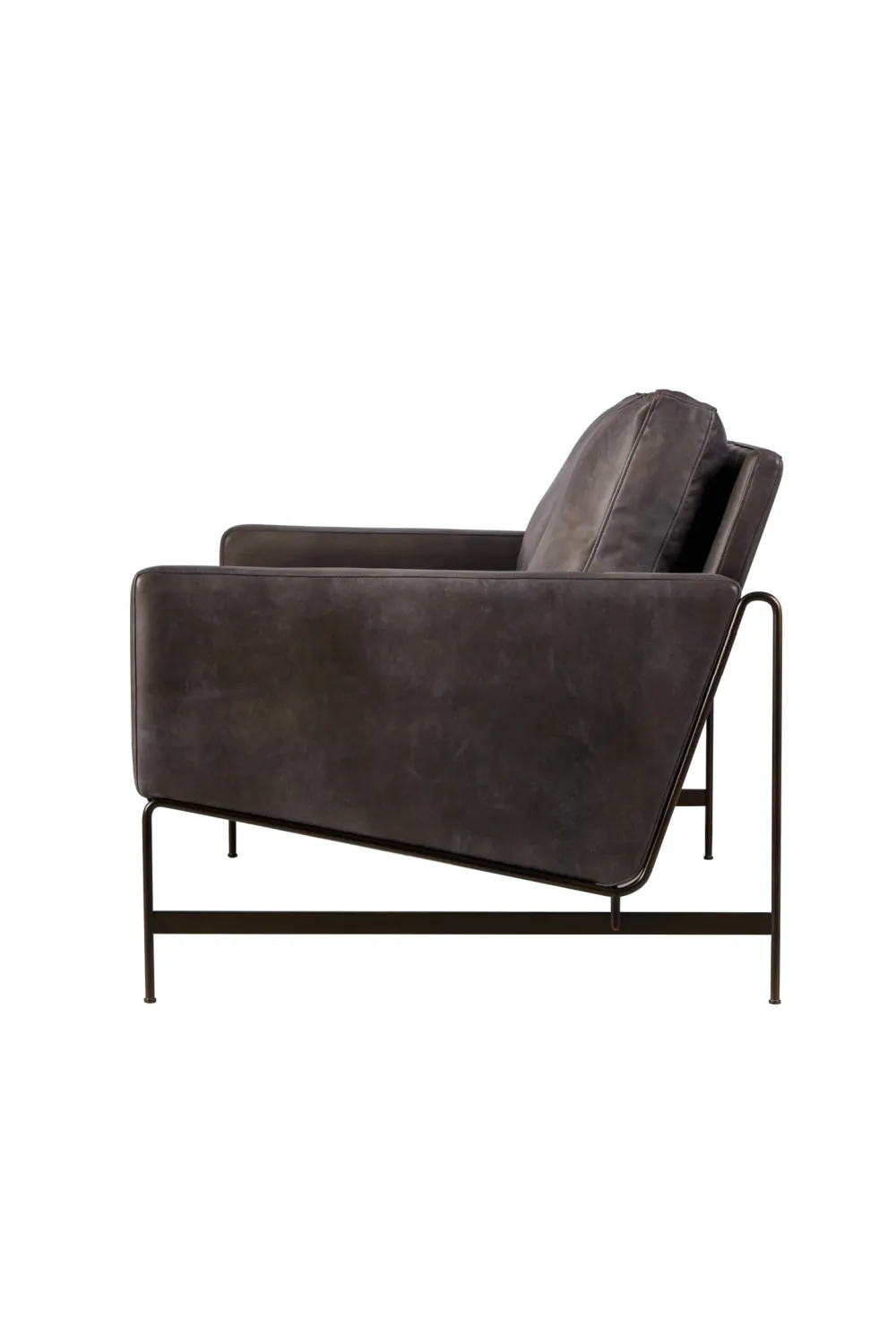 Black Leather Sofa | Andrew Martin Vanessa