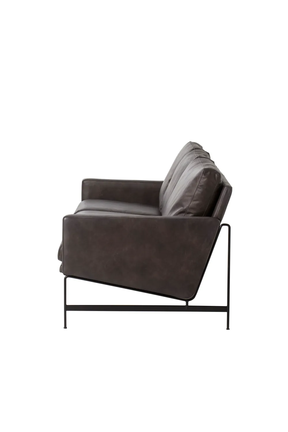 Black Leather Sofa | Andrew Martin Vanessa