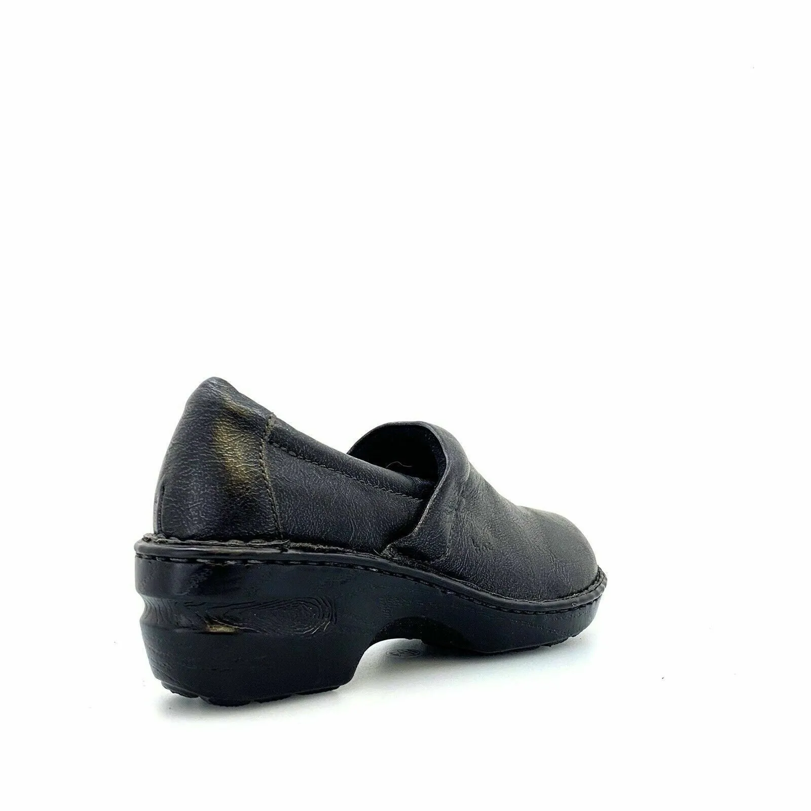 Comfortable Boc Born Concept Womens Size 9 Drak Gray Leather Clogs Shoes