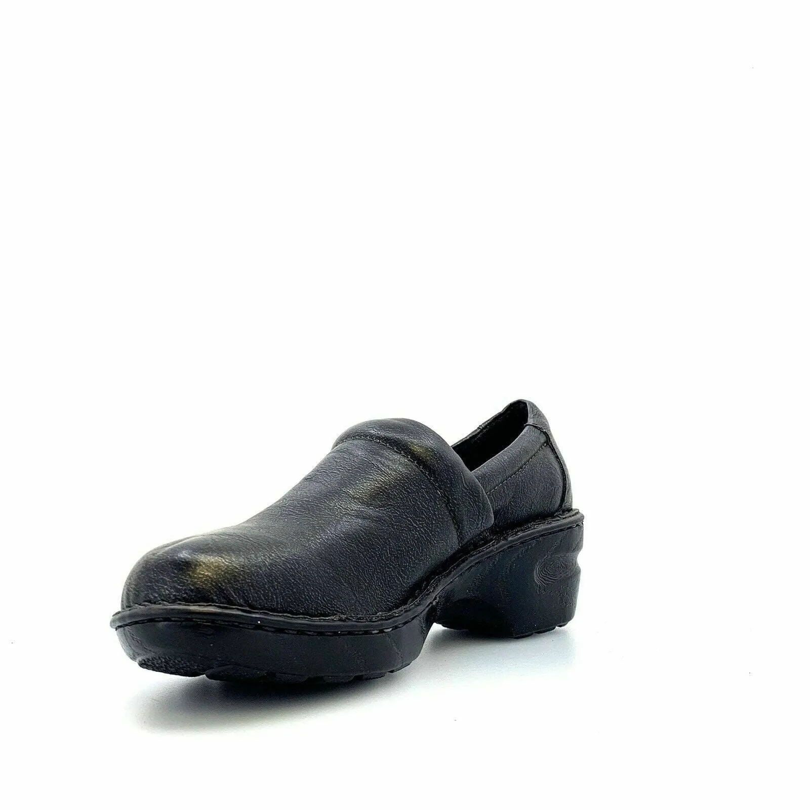 Comfortable Boc Born Concept Womens Size 9 Drak Gray Leather Clogs Shoes
