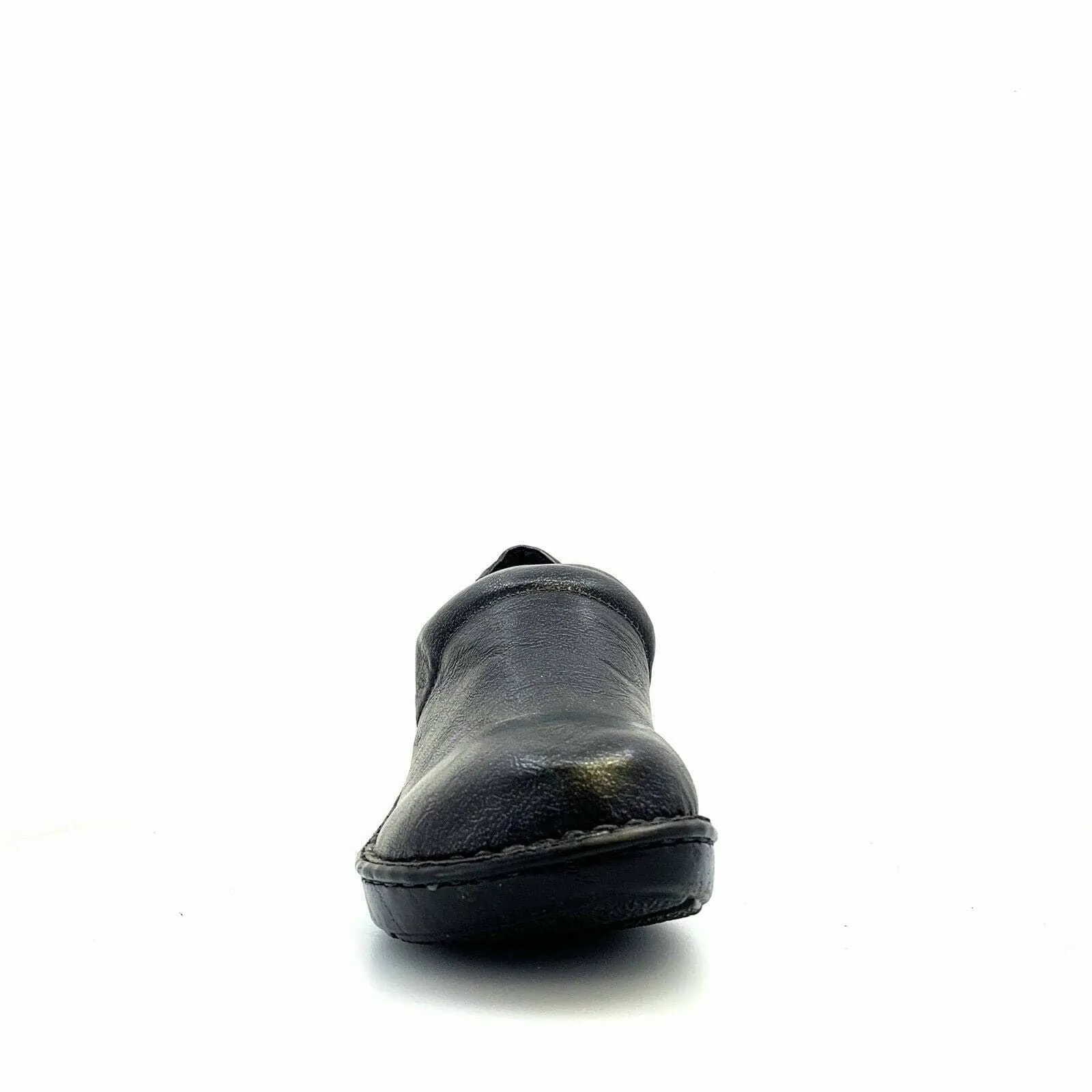 Comfortable Boc Born Concept Womens Size 9 Drak Gray Leather Clogs Shoes