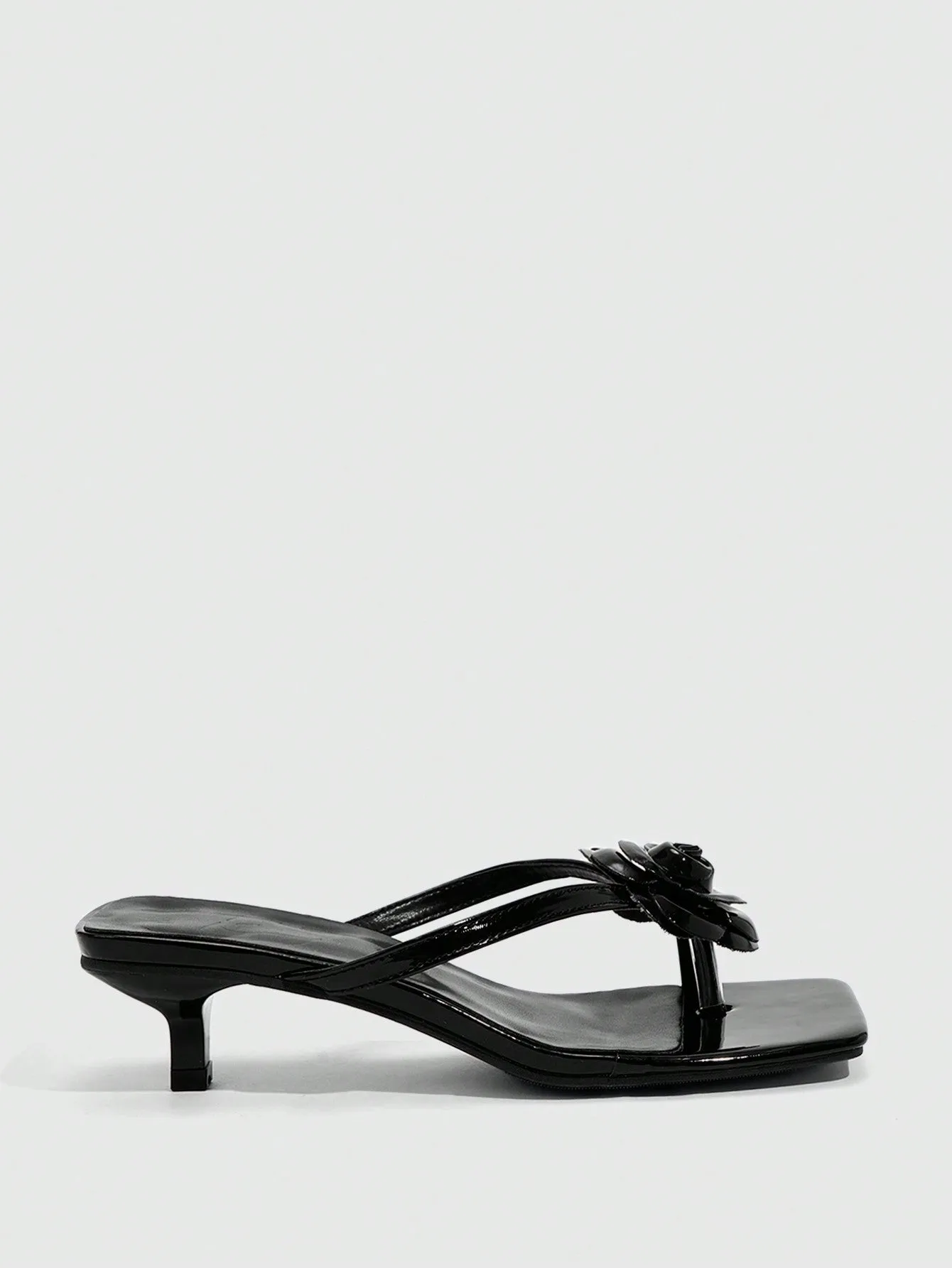 CUCCOO CHICEST CUCCOO Rose Flower T-Strap High Heel Flip Flops