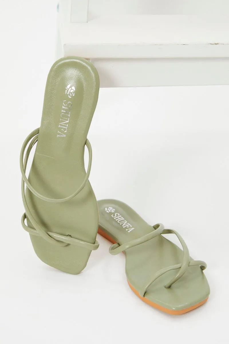 Green Strappy Slide