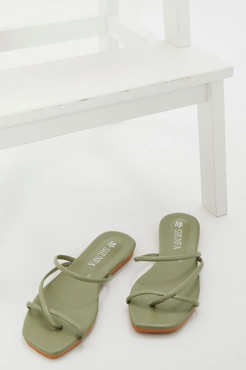 Green Strappy Slide