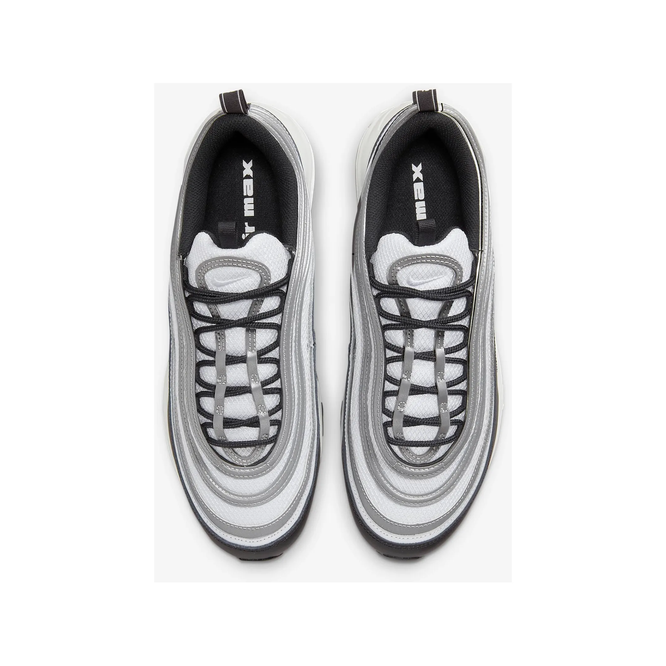 Nike Men's Air Max 97 Shoes - Black / Reflect Silver / Metallic Silver / White