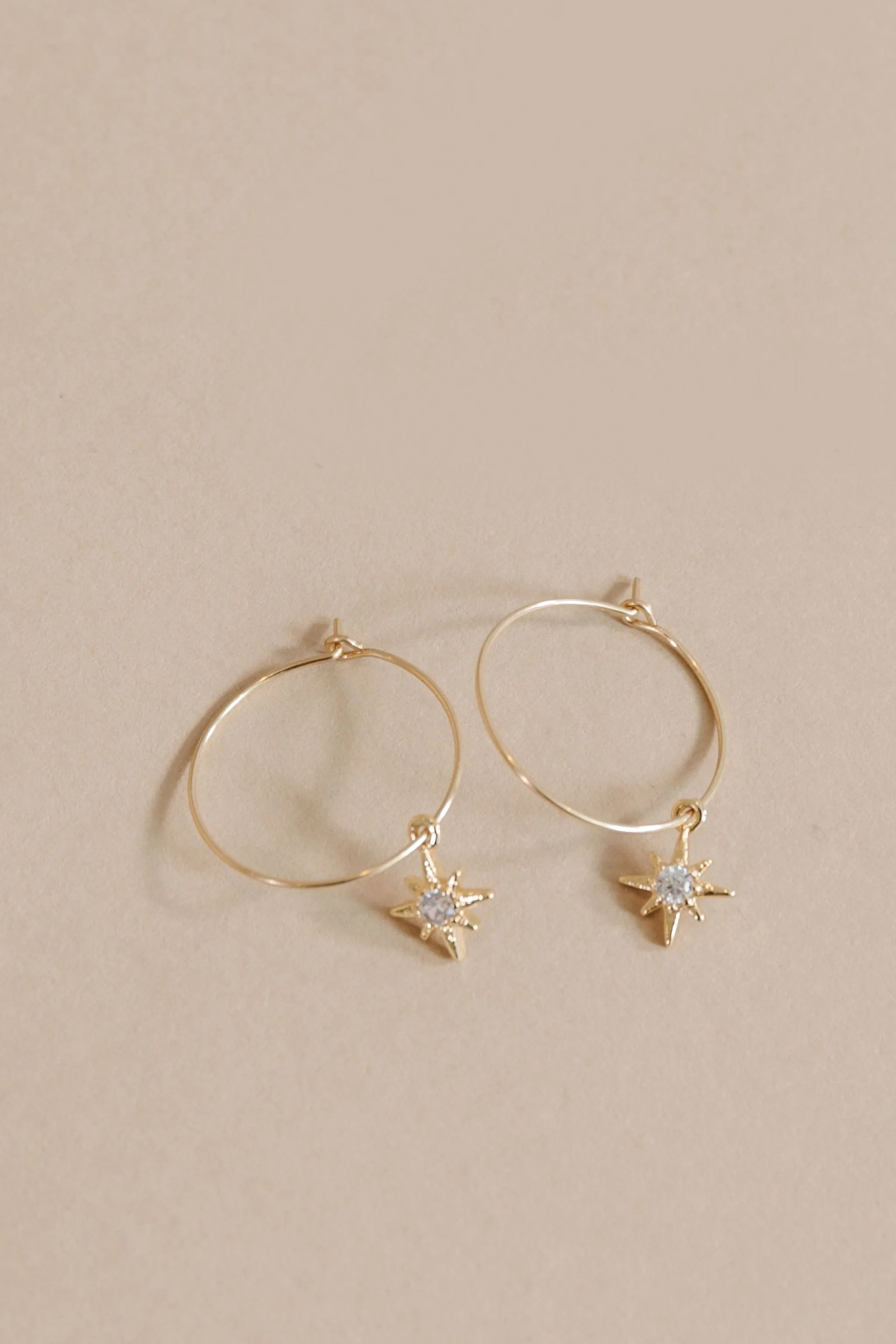 North Star Hoop Earrings by May Martin
