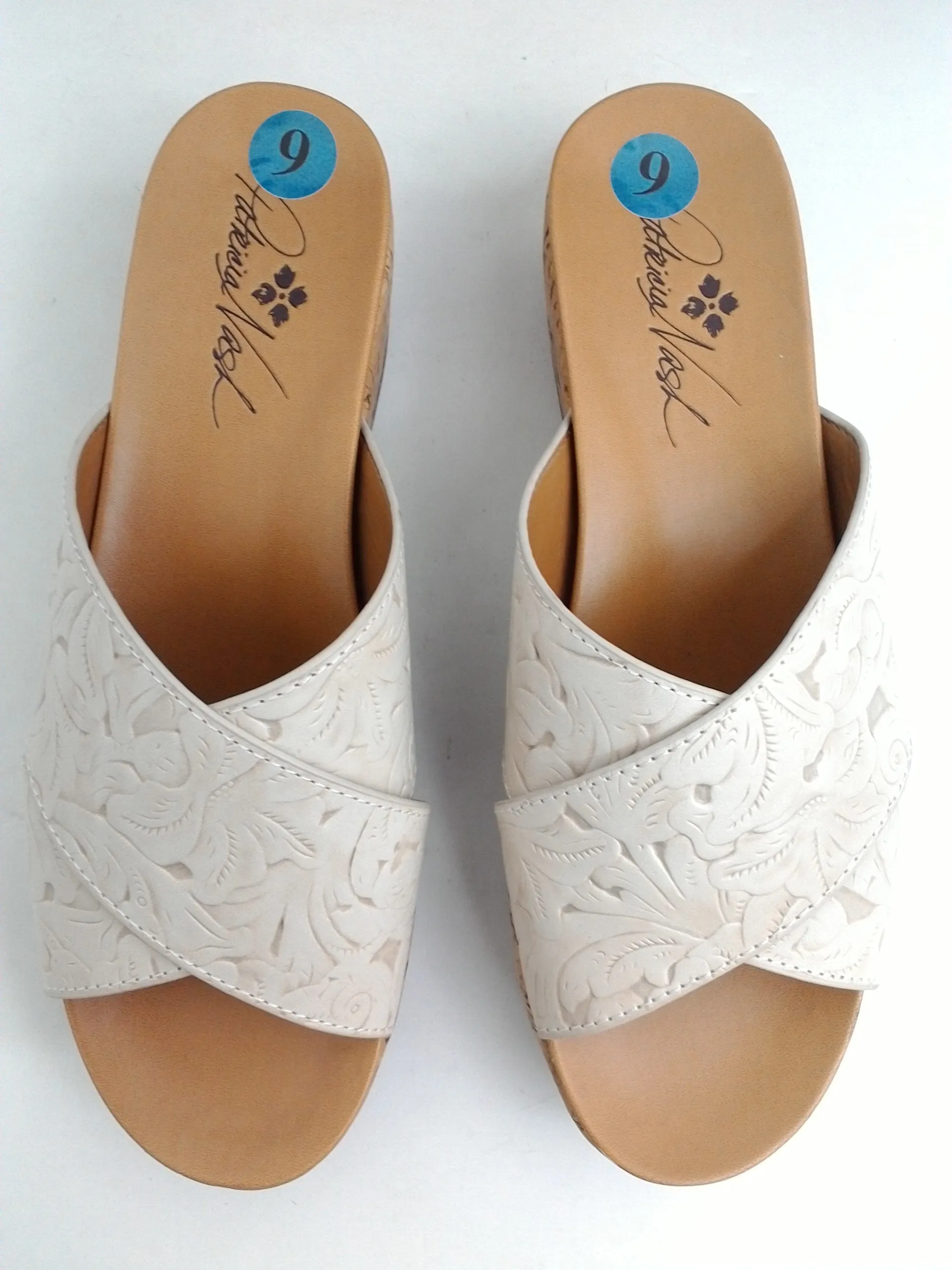 Patricia Nash Women's Luca White Leather Size 9 M