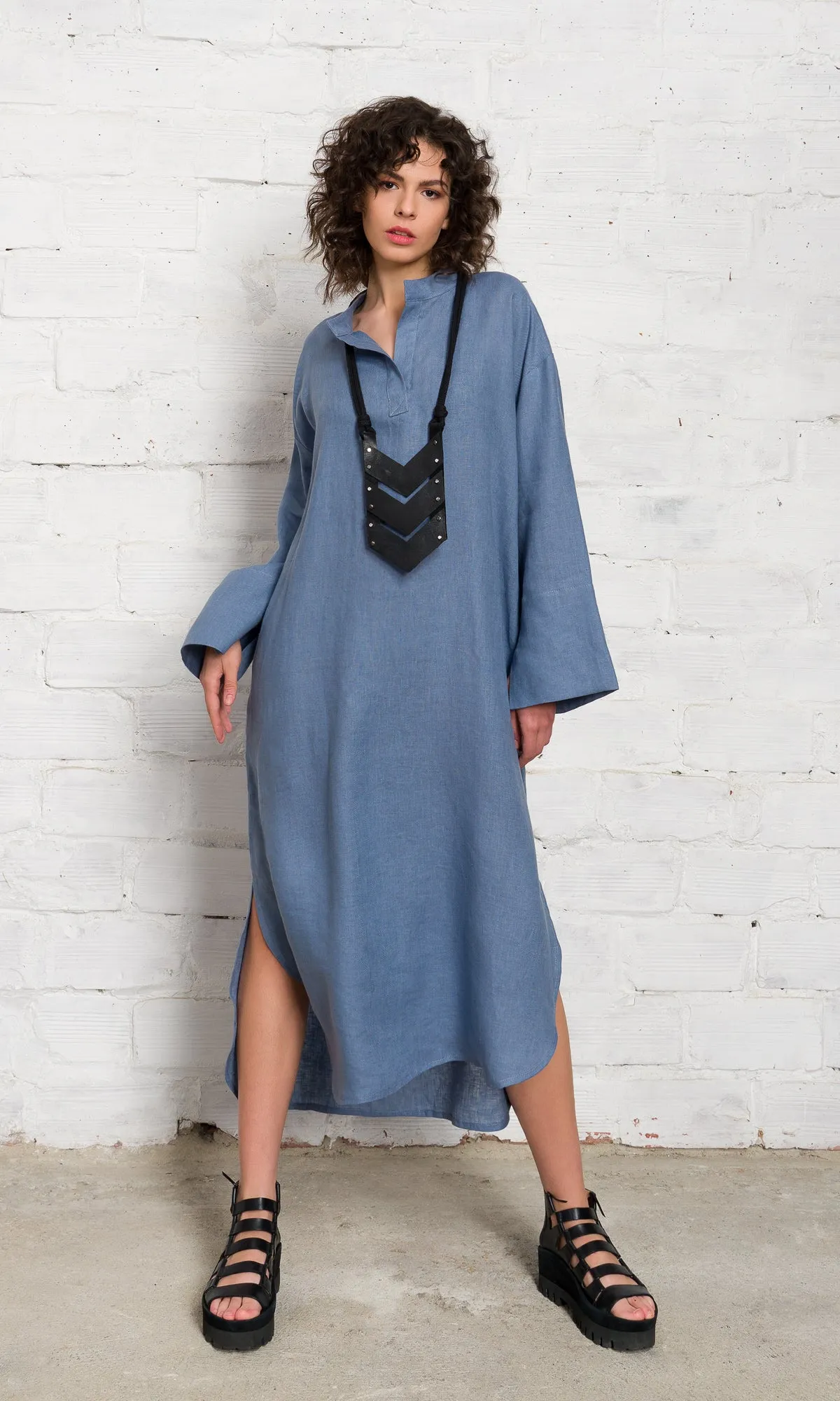 Relaxed Fit Linen Shirt Dress