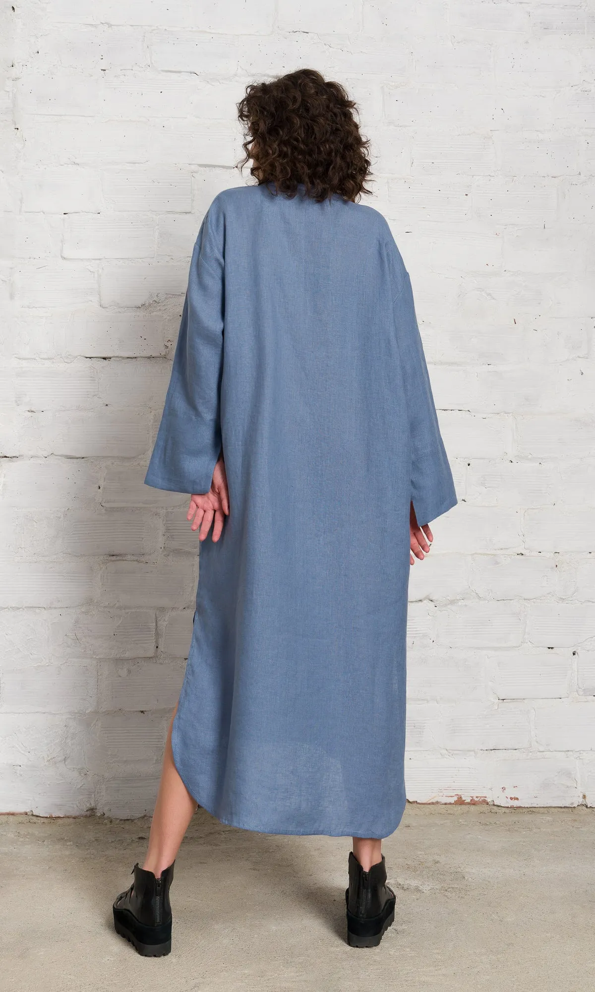 Relaxed Fit Linen Shirt Dress