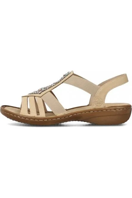 Rieker Ladies 60803-20 Brown Sandal