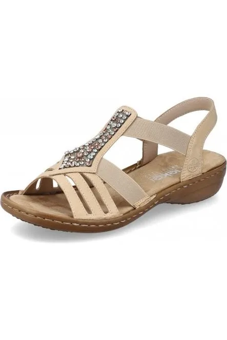 Rieker Ladies 60803-20 Brown Sandal