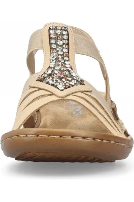 Rieker Ladies 60803-20 Brown Sandal