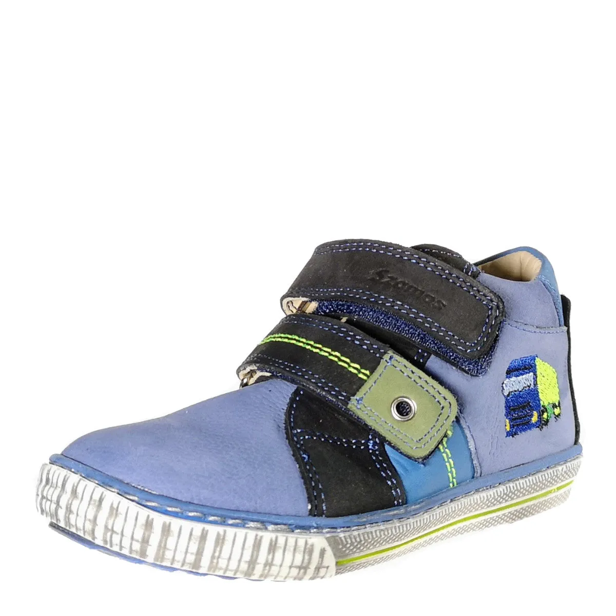 Szamos kid boy sneakers blue with truck decor toddler/little kid/big kid size