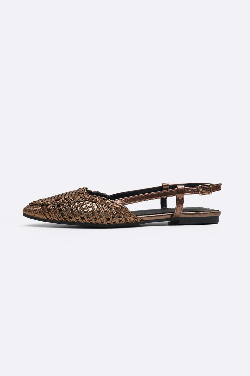 WOVEN PARTY SLINGBACKS